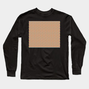 Harmonious Hexagon Blocks Pattern Long Sleeve T-Shirt